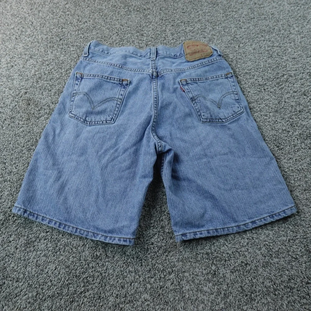 VTG Levis Shorts Mens 31 Light Blue Denim Jean Jorts 550 Relaxed Fit Dad Y2K 00s